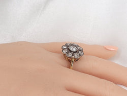 Bague Entourage en or jaune, platine et diamants - Castafiore
