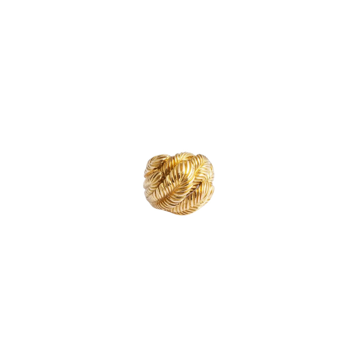 Bague "feuillage" en or jaune - Castafiore