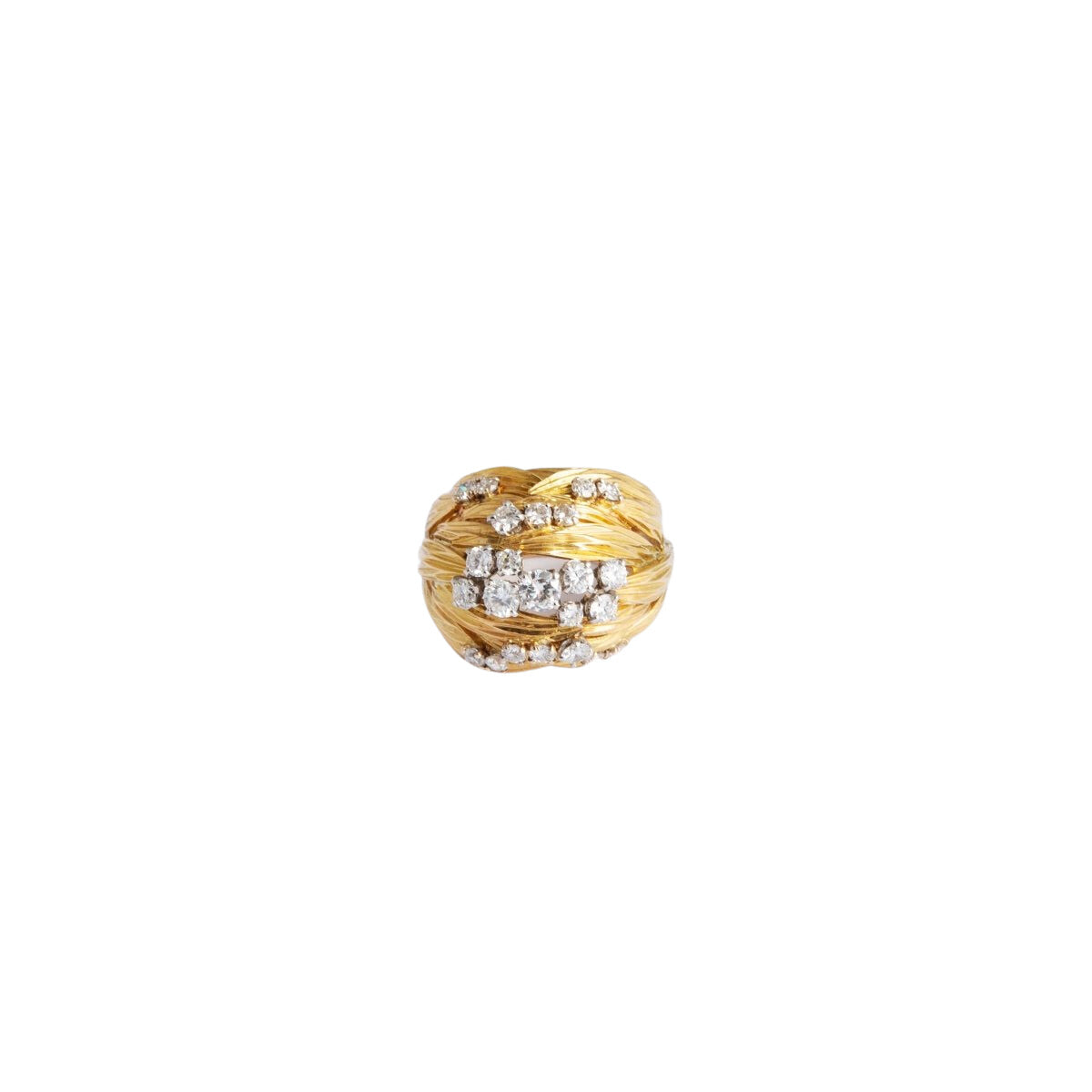 Bague "feuillages"en or jaune - Castafiore