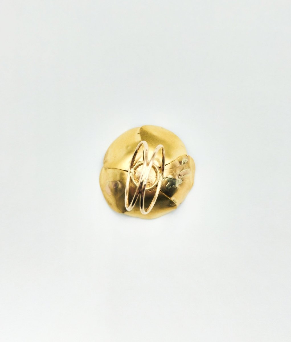 Bague fleur en or jaune - Castafiore