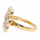 Bague fleur en or jaune et diamants - Castafiore