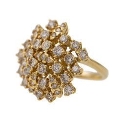 Bague Fleur en or jaune et diamants - Castafiore
