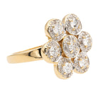 Bague fleur en or jaune et diamants - Castafiore