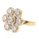 Bague fleur en or jaune et diamants - Castafiore