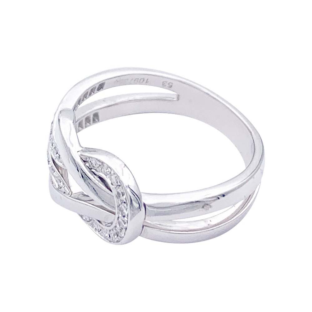 Bague Fred, "Chance Infinie", or blanc, diamants. - Castafiore