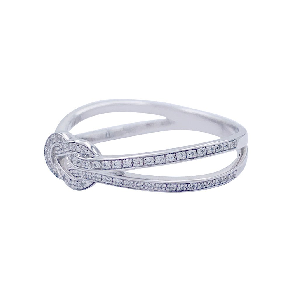 Bague Fred, "Chance Infinie", or blanc, diamants - Castafiore