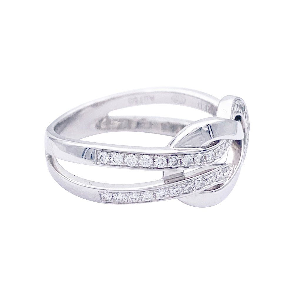 Bague Fred, "Chance Infinie", or blanc, diamants. - Castafiore