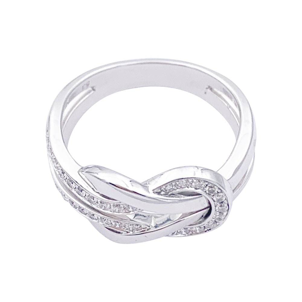 Bague Fred, "Chance Infinie", or blanc, diamants. - Castafiore