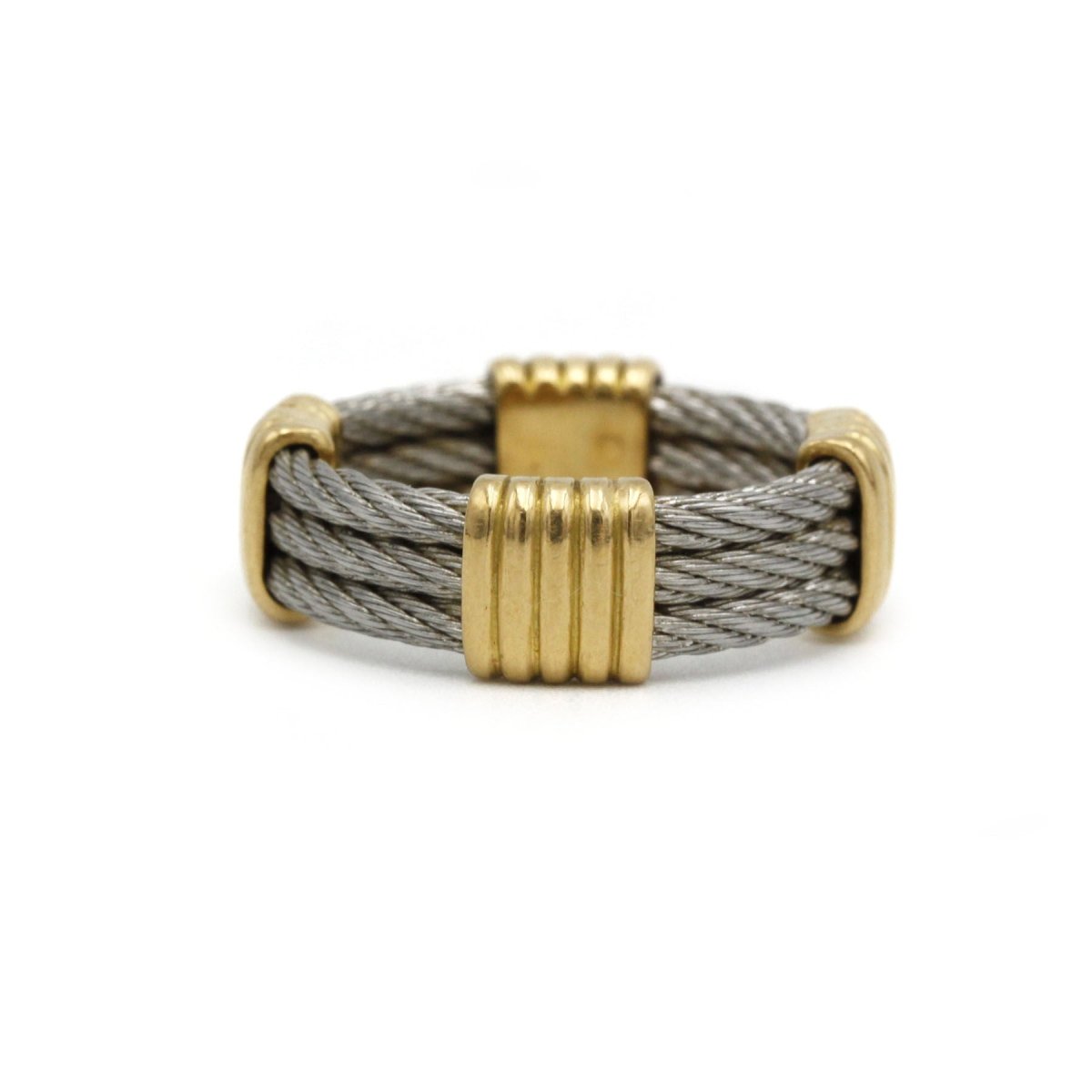 Bague FRED "Force 10" en or jaune et acier - Castafiore