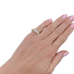 Bague Fred, "Isaure", or jaune, platine, diamants - Castafiore
