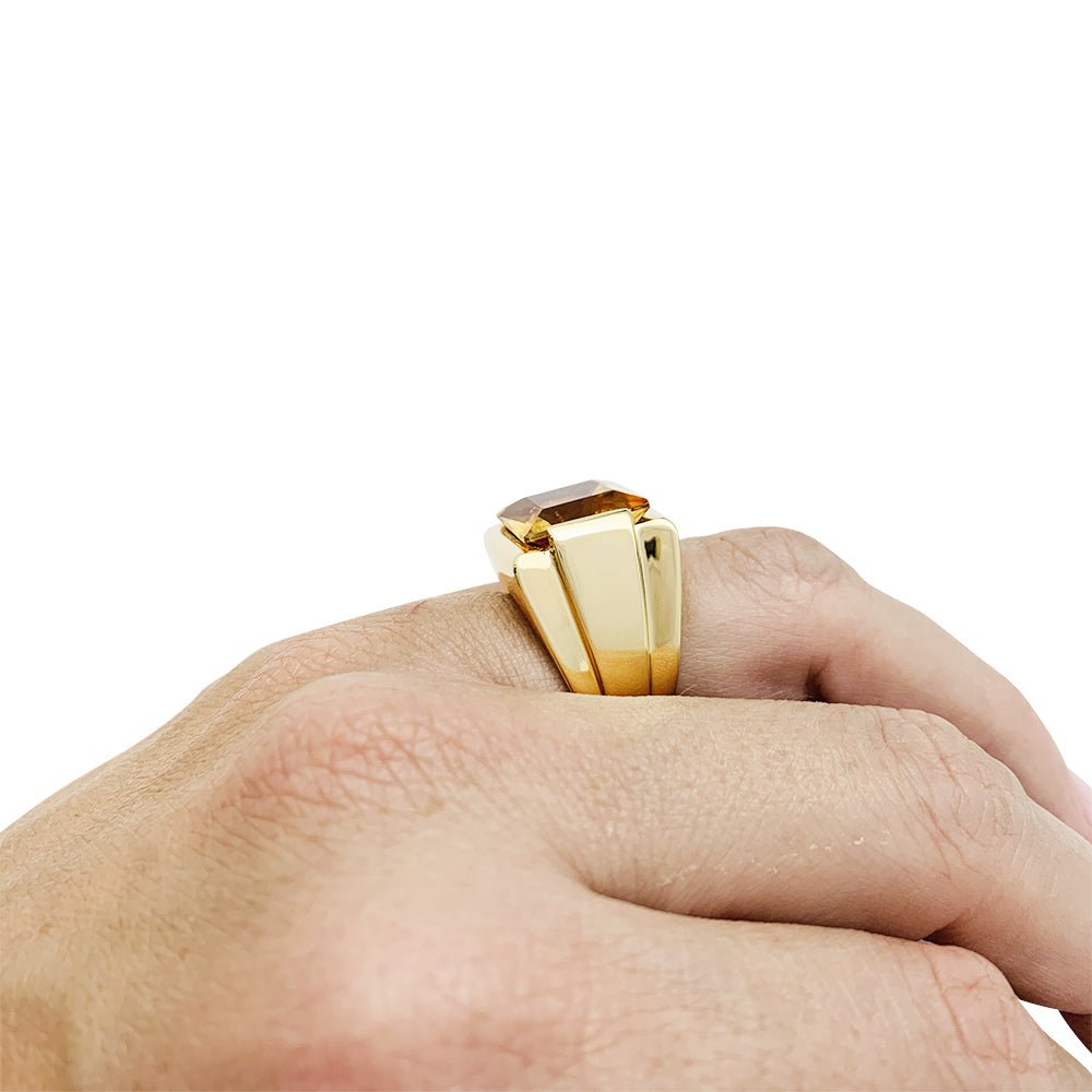 Bague FRED or jaune et citrine - Castafiore