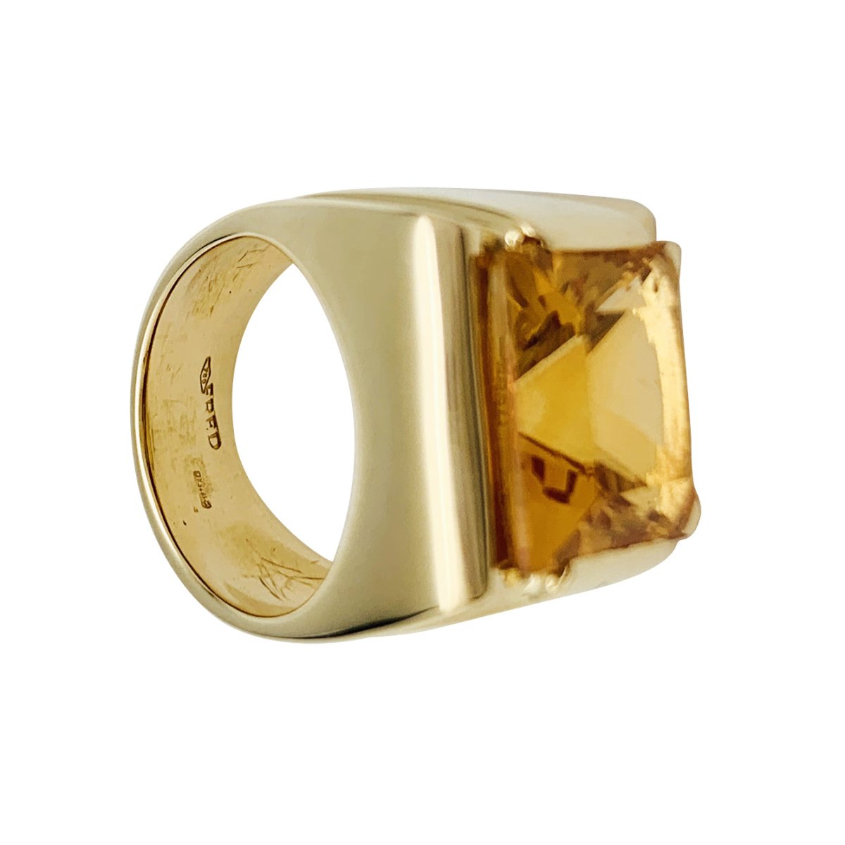 Bague FRED or jaune et citrine - Castafiore