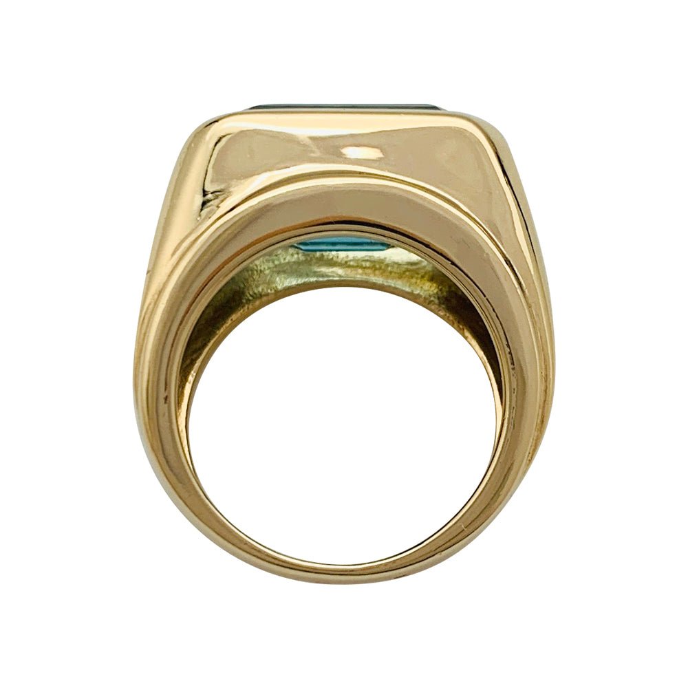 Bague Fred or jaune et topaze bleue. - Castafiore