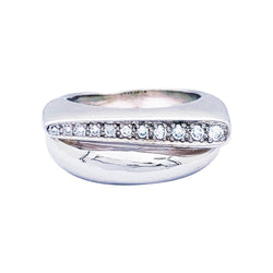 Bague Fred, "Success", en or blanc et diamants. - Castafiore