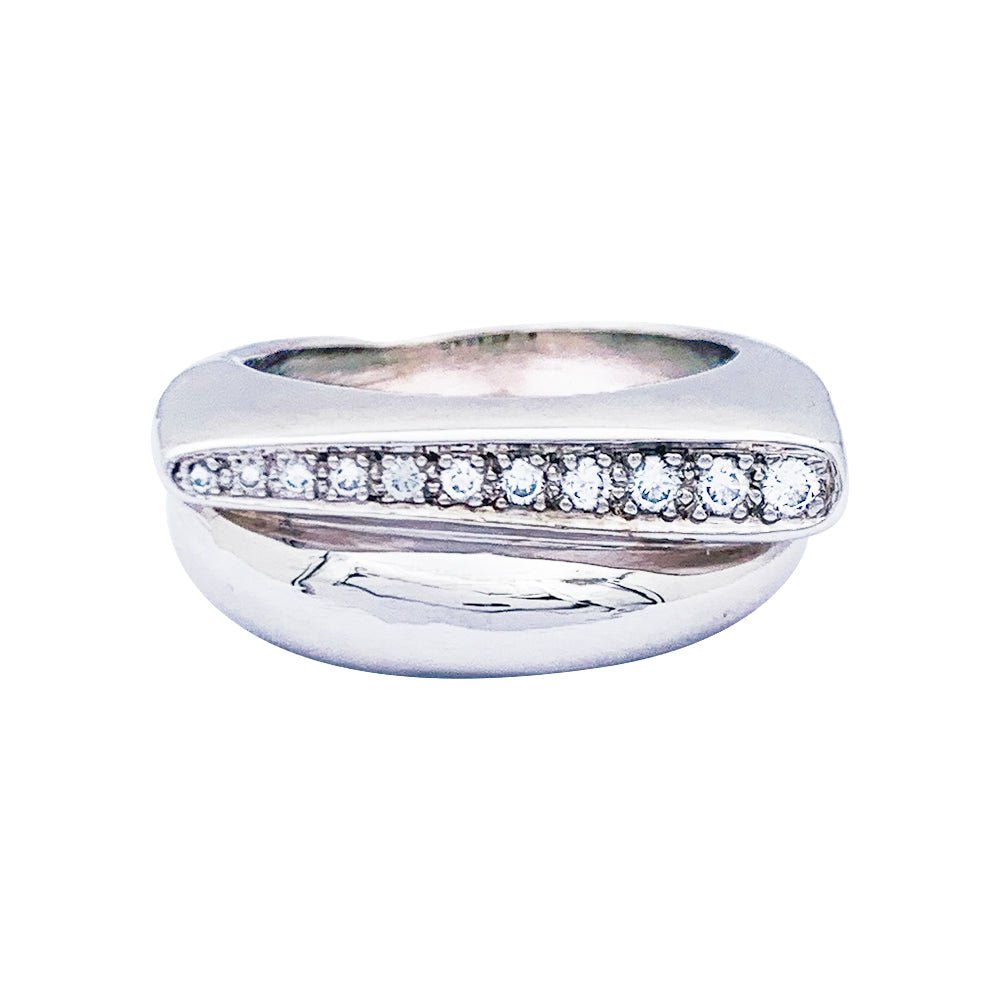 Bague Fred, "Success", en or blanc et diamants. - Castafiore