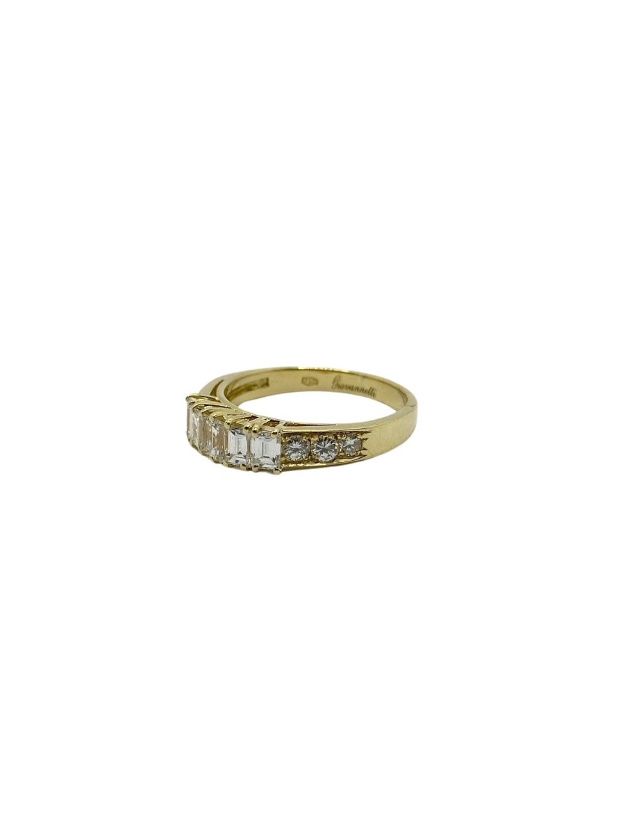 Bague GIOVANNETTI en or jaune et diamant - Castafiore