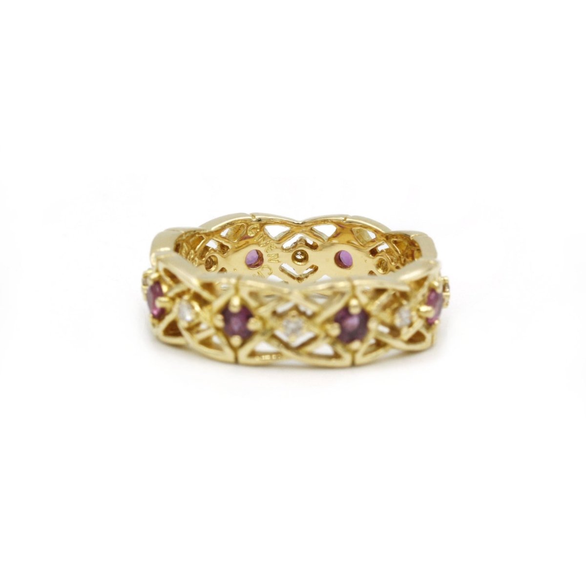 Bague GIVENCHY en or jaune, rubis et diamants - Castafiore