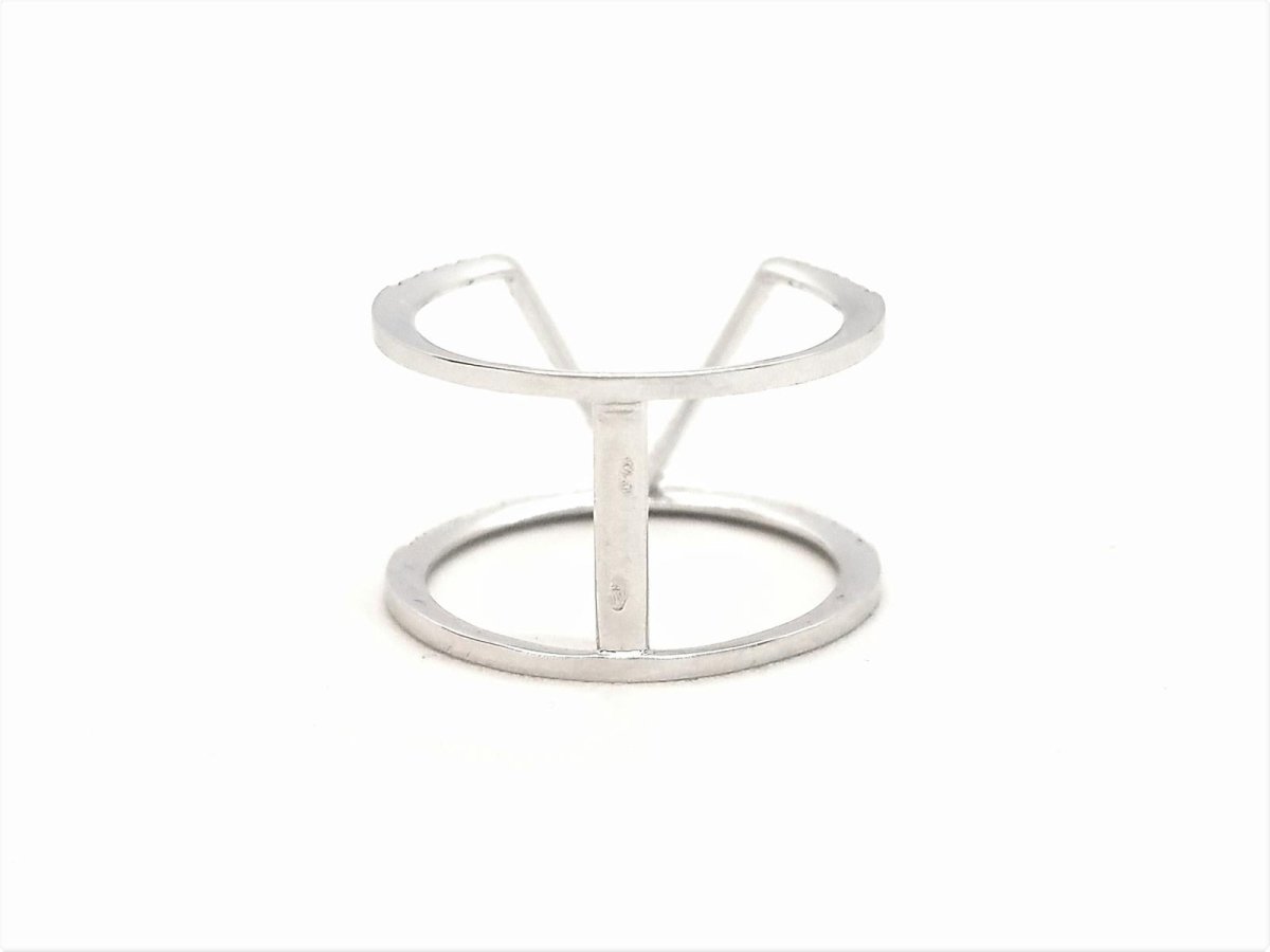 Bague Graphique Or blanc Diamant - Castafiore