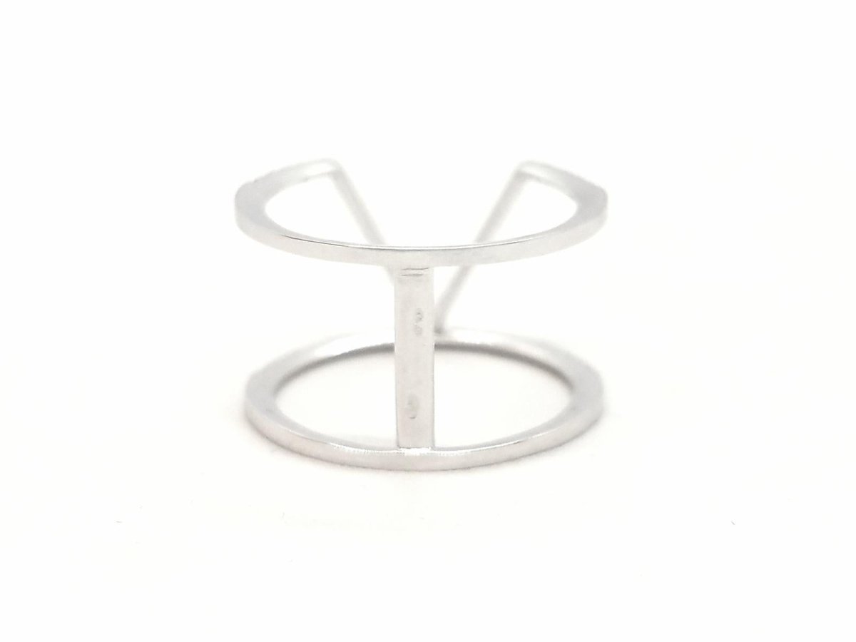 Bague Graphique Or blanc Diamant - Castafiore