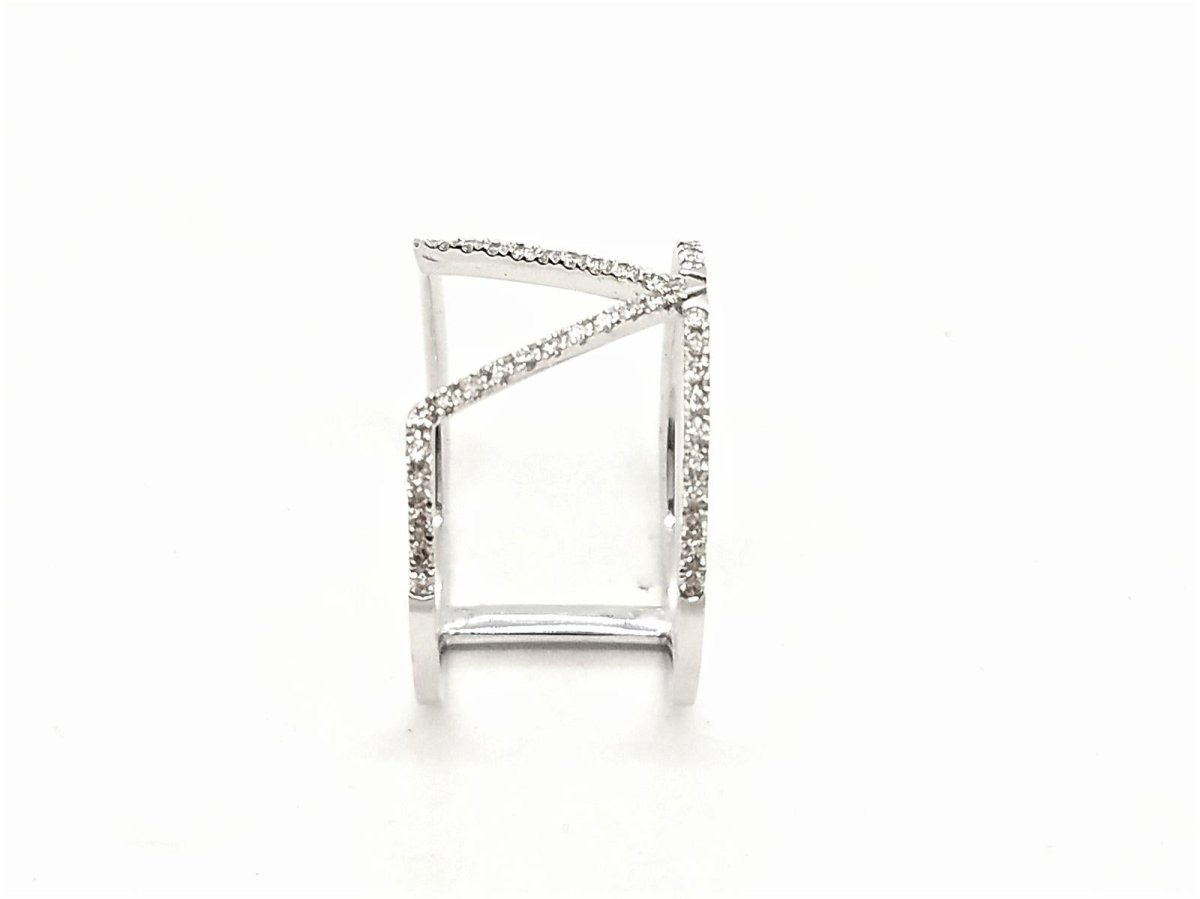 Bague Graphique Or blanc Diamant - Castafiore