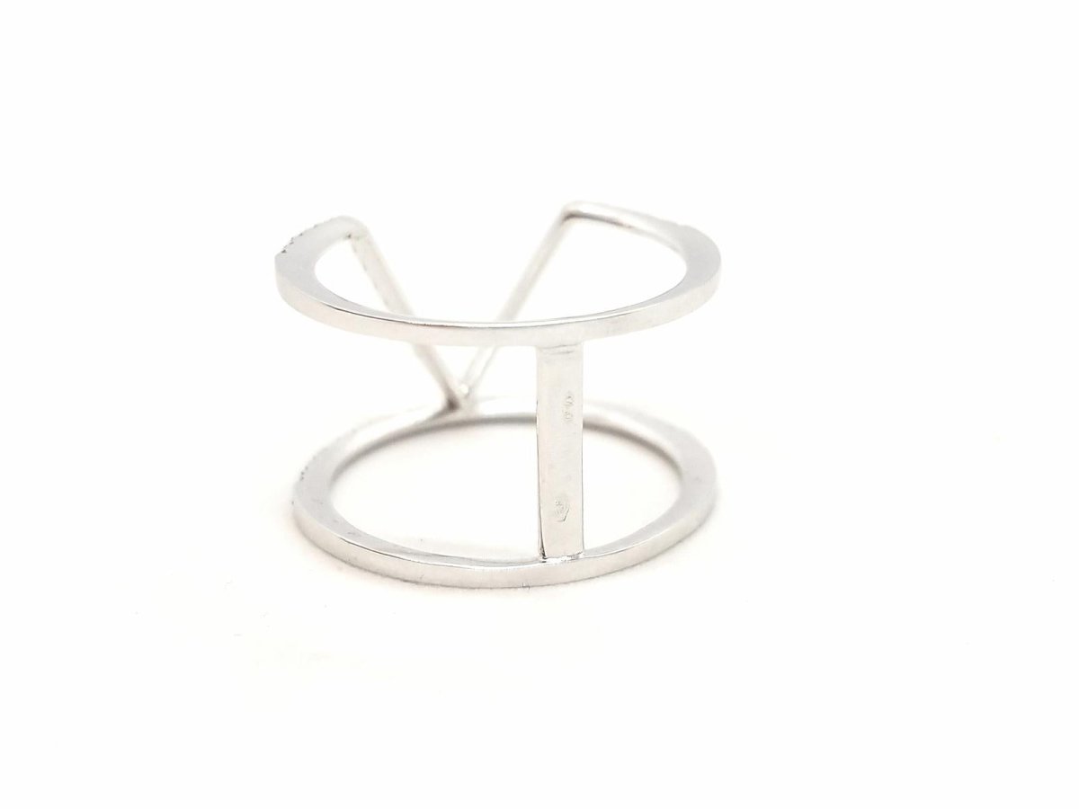 Bague Graphique Or blanc Diamant - Castafiore