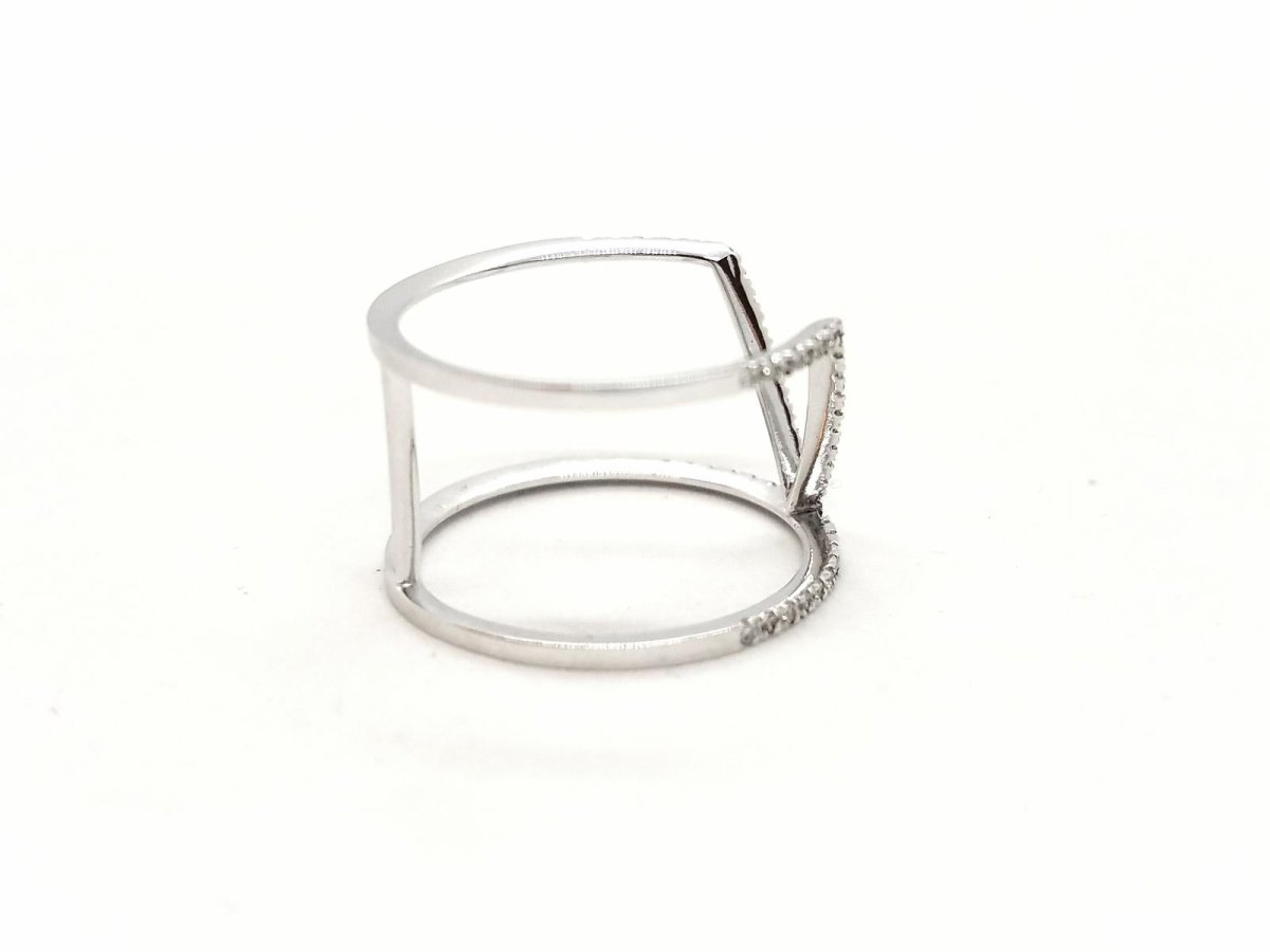 Bague Graphique Or blanc Diamant - Castafiore