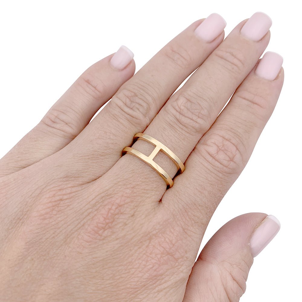 Ring Bague Spi Hermes Hermes Ring Bague Hermes H Chaine D'ancre