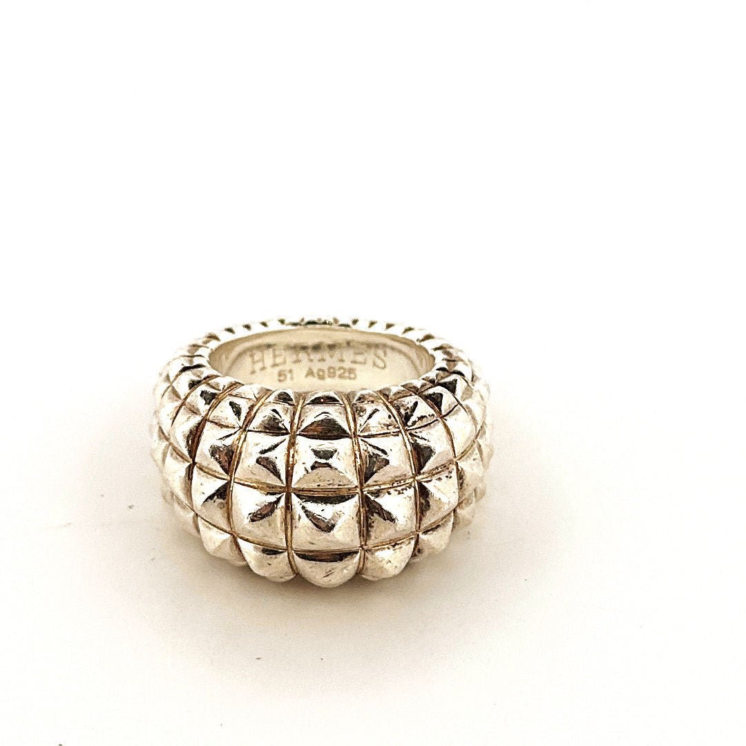 Bague HERMES "Médor" en argent - Castafiore