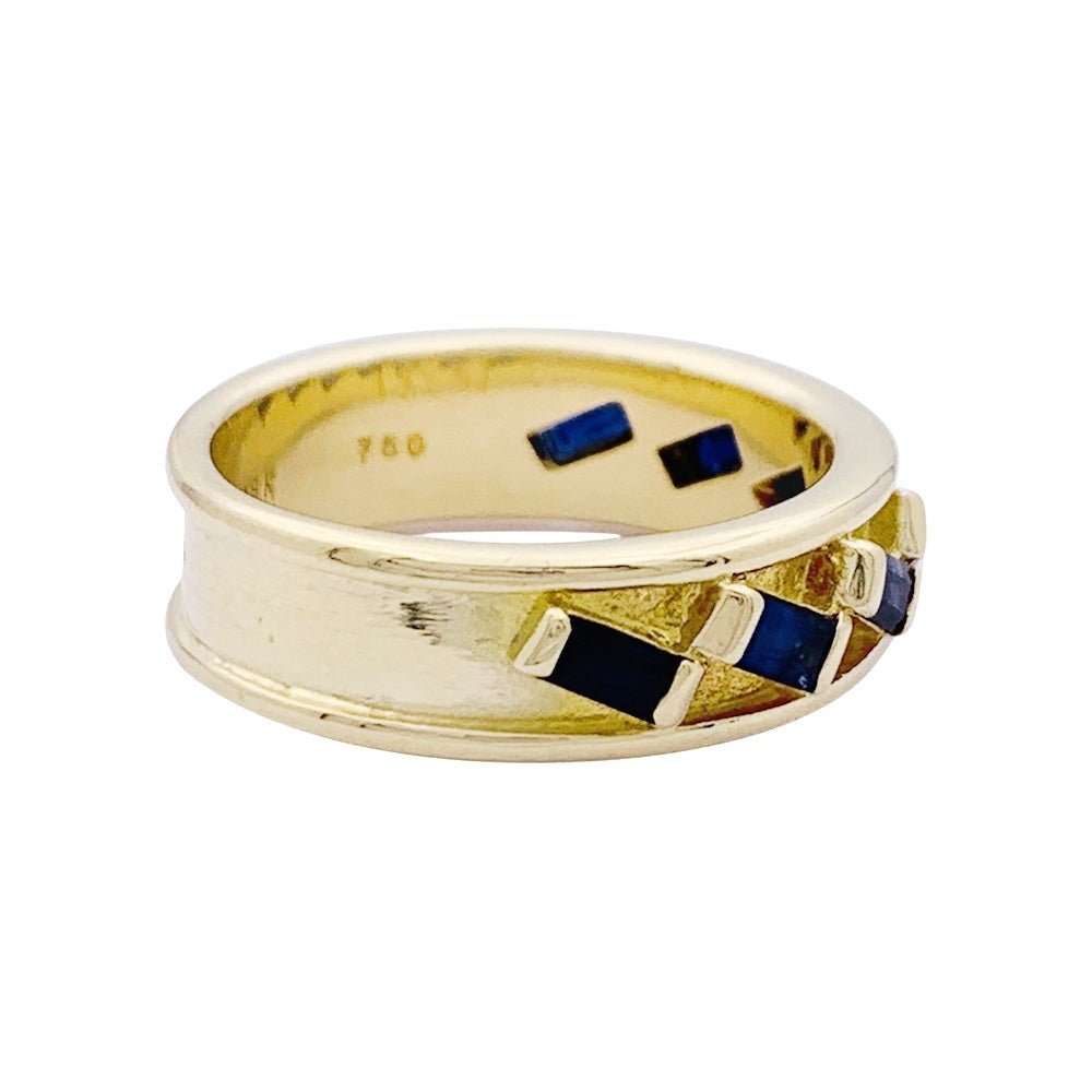 Bague Hermès vintage or jaune, saphirs. - Castafiore