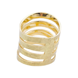 Bague H.STERN "Oscar Niemeyer" en or jaune mat - Castafiore