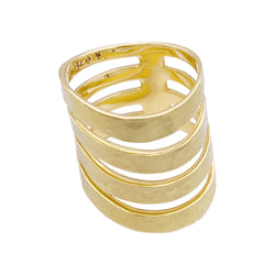 Bague H.STERN "Oscar Niemeyer" en or jaune mat - Castafiore