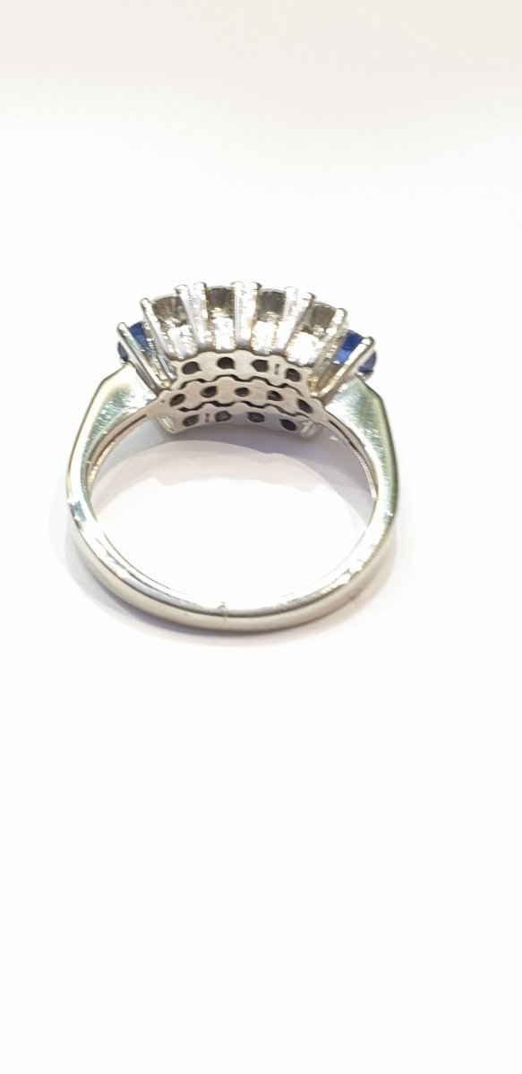 Bague jarretière saphirs diamants - Castafiore