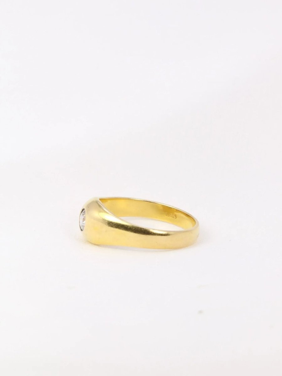 Bague jonc anglais en or et diamant 0,15ct - Castafiore