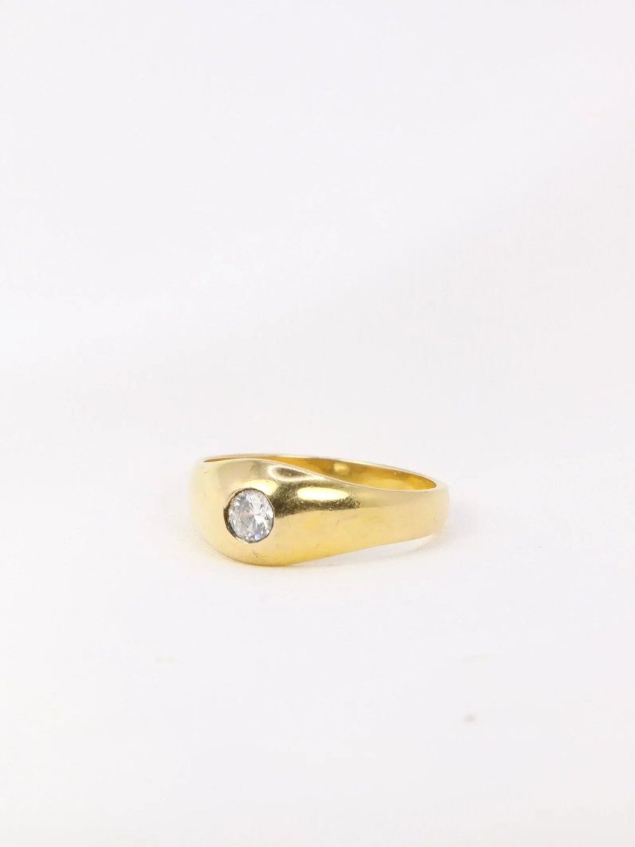 Bague jonc anglais en or et diamant 0,15ct - Castafiore