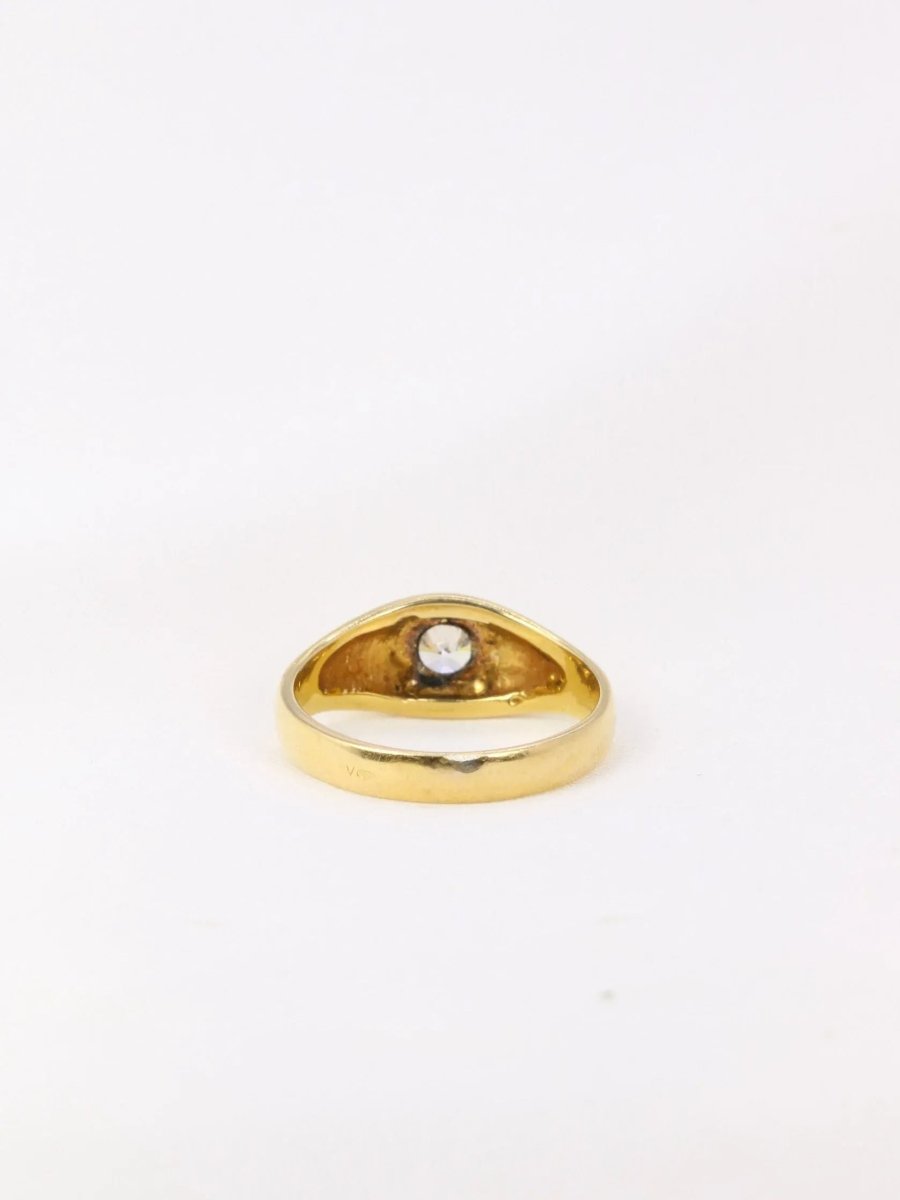 Bague jonc anglais en or et diamant 0,15ct - Castafiore