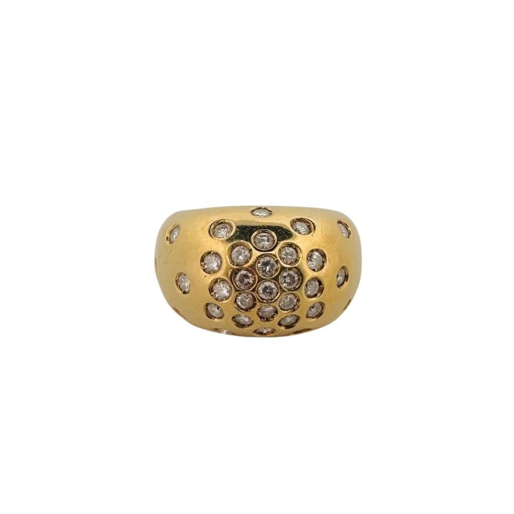 Bague Jonc Boule en or jaune et diamants - Castafiore