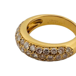 Bague Jonc CARTIER en or jaune et diamants - Castafiore