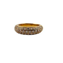Bague Jonc CARTIER en or jaune et diamants - Castafiore