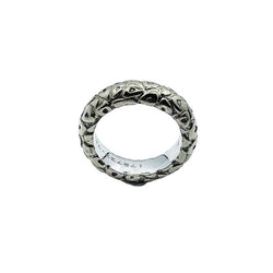 Bague Jonc CHAUMET en or blanc ciselé - Castafiore