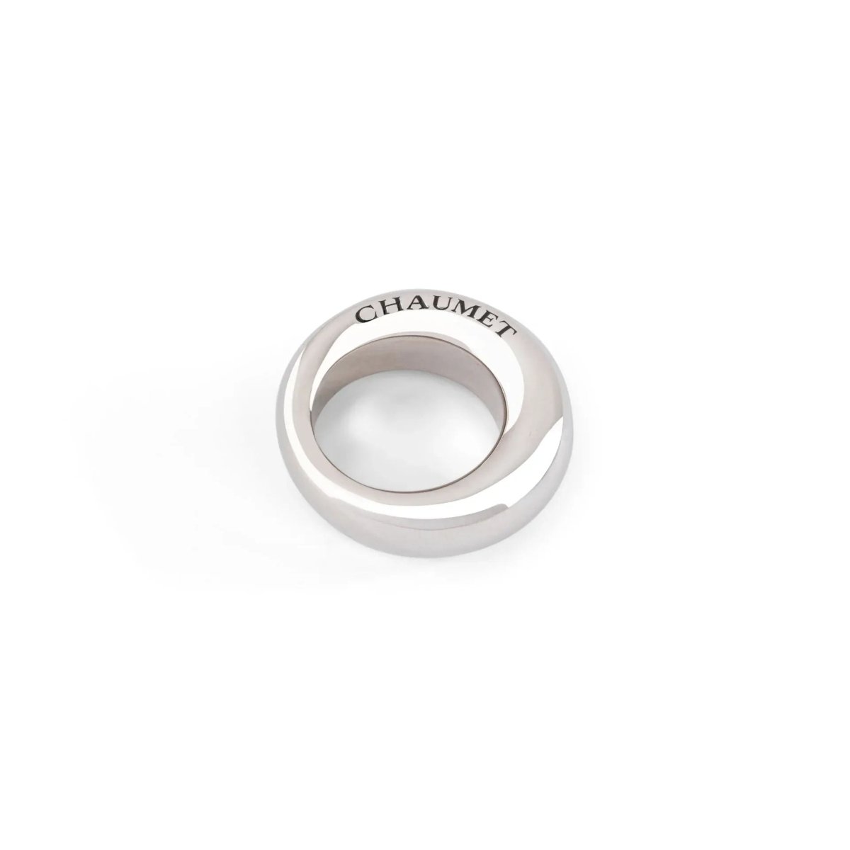Bague jonc de la maison Chaumet en or gris modèle anneau - Castafiore