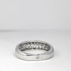 Bague jonc en or blanc et diamants - Castafiore