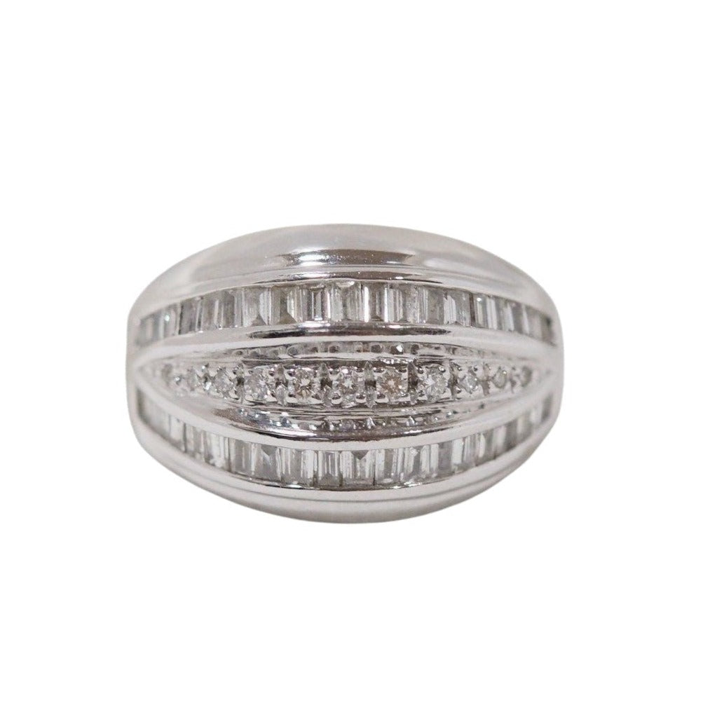 Bague Jonc en or blanc et diamants - Castafiore