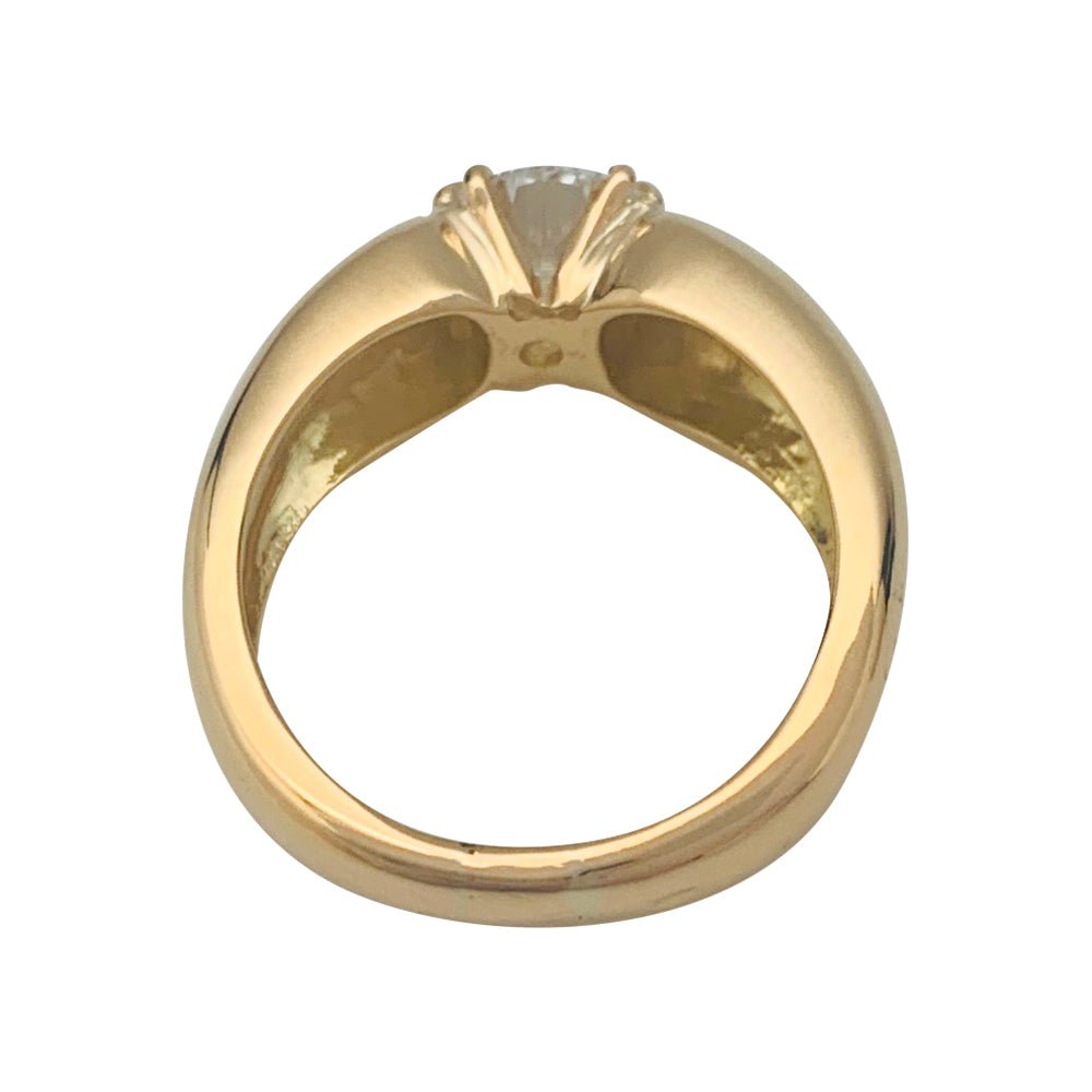 Bague jonc en or jaune, diamant 1,27 carat - Castafiore
