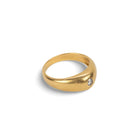 Bague Jonc en or jaune et diamant - Castafiore