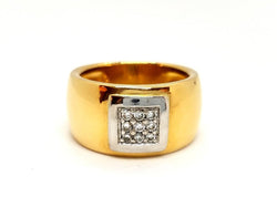 Bague Jonc en or jaune et diamant - Castafiore
