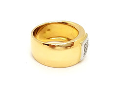 Bague Jonc en or jaune et diamant - Castafiore