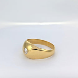 Bague jonc en or jaune et diamant - Castafiore