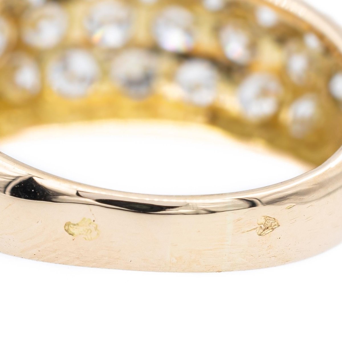 Bague Jonc en or jaune et diamants - Castafiore