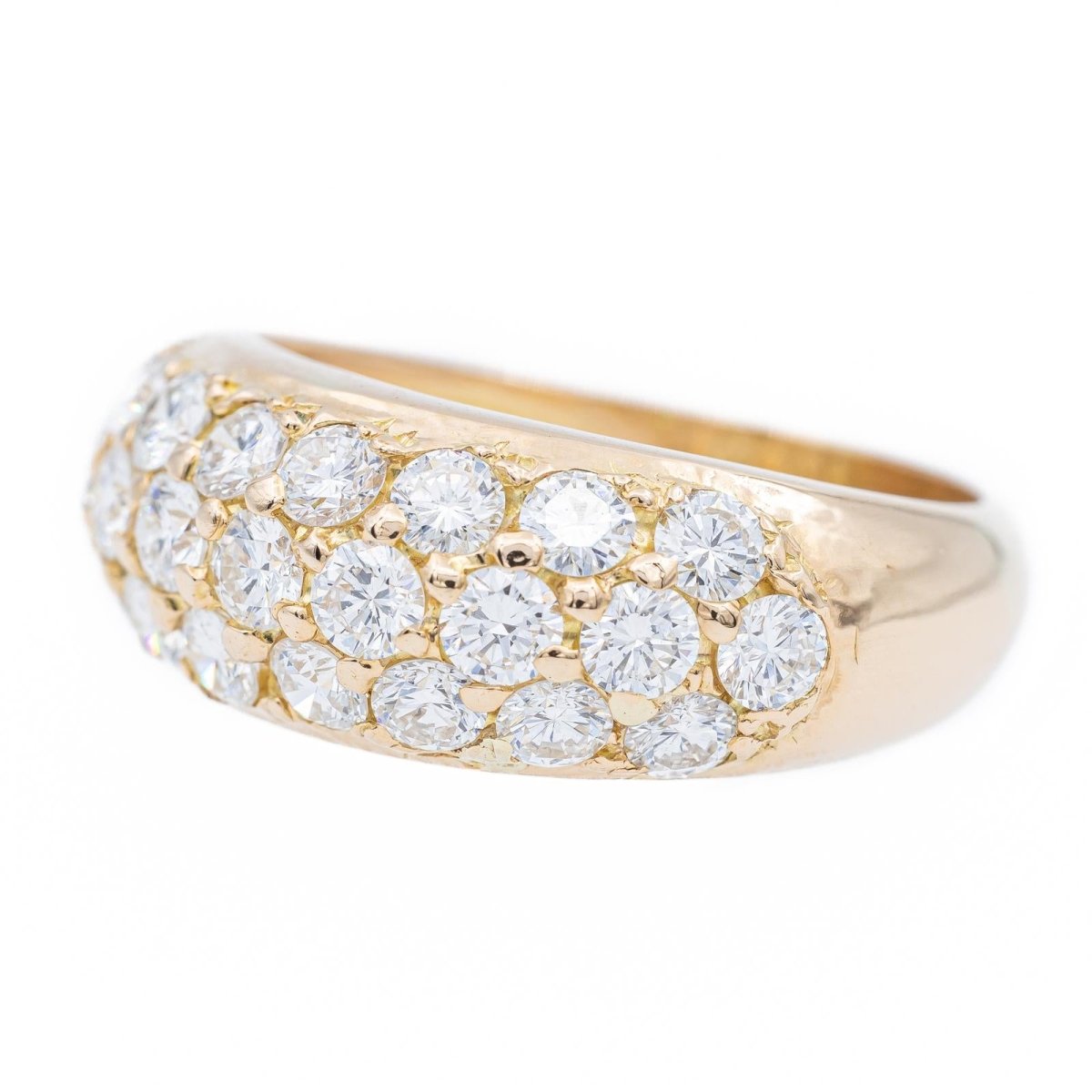Bague Jonc en or jaune et diamants - Castafiore
