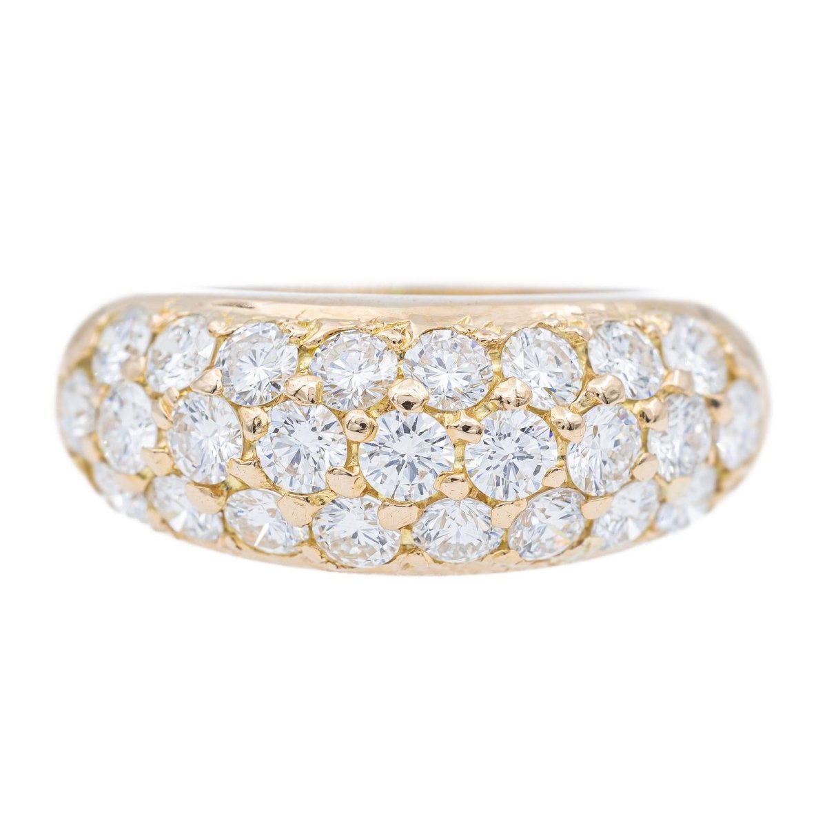 Bague Jonc en or jaune et diamants - Castafiore